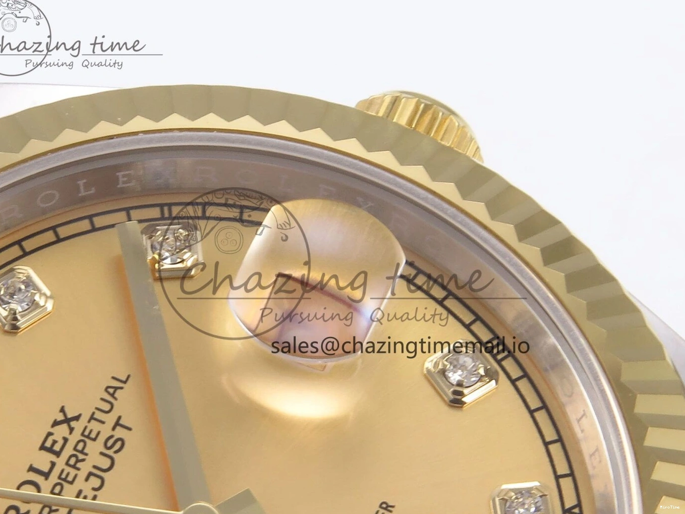 MiroTime 1229 DateJust 41 126333 EWEF Best Edition YG Diamonds Dial on SS YG Oyster Bracelet A Minimalist 973